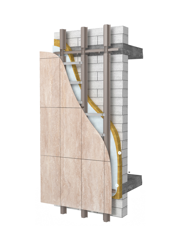 Керамогранит (скрытое крепление) формат до 800х1200мм
