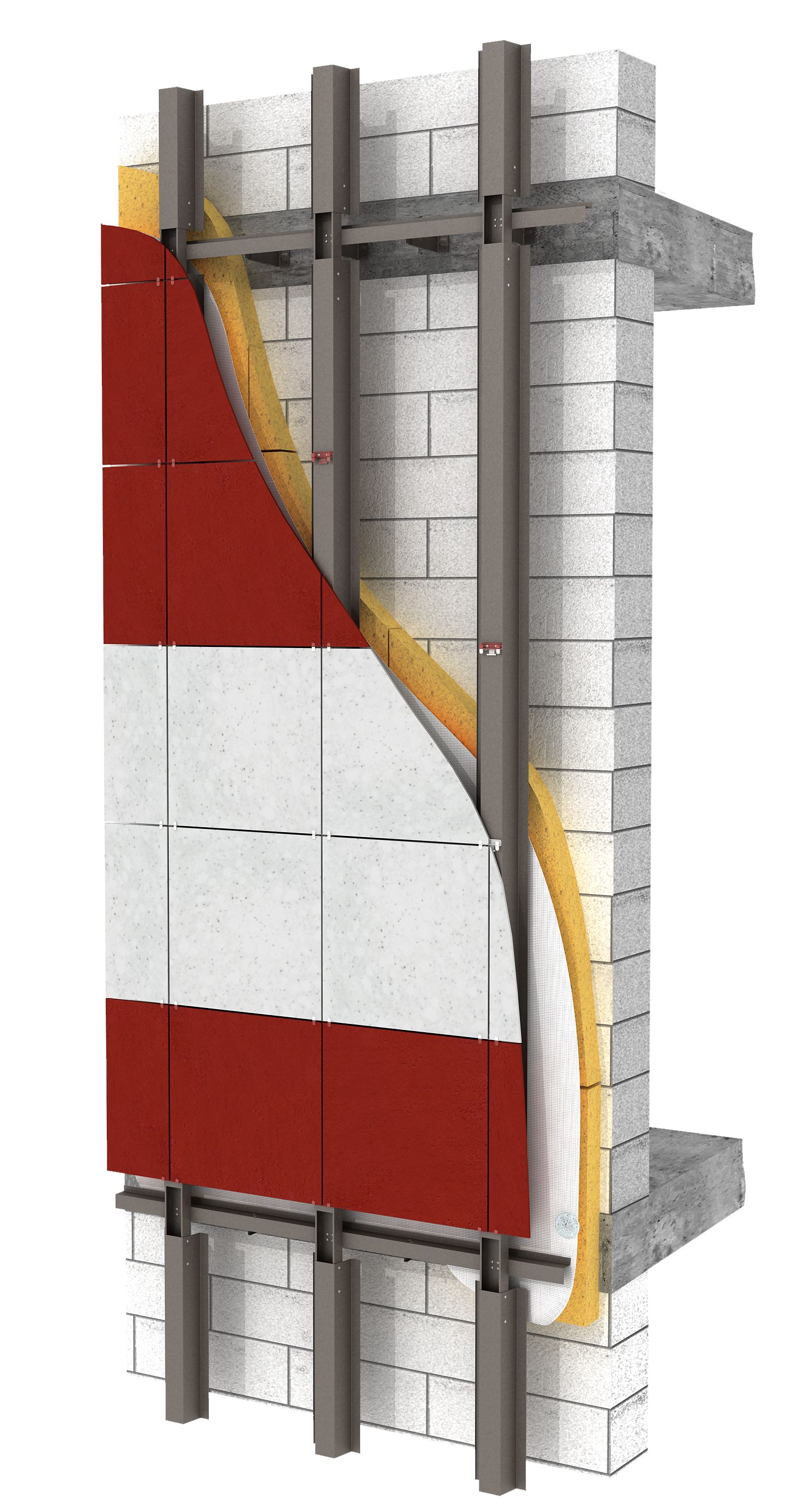 Керамогранит (видимое крепление)