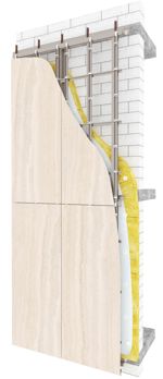 Керамогранит (скрытое крепление) формат 800х1200мм и более