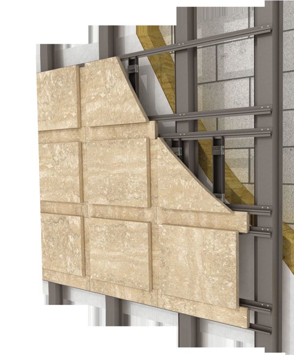 Натуральный камень с рустами